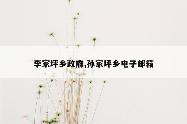 cmaedu.com李家坪乡政府,孙家坪乡电子邮箱