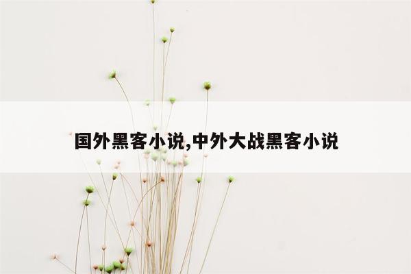 cmaedu.com国外黑客小说,中外大战黑客小说