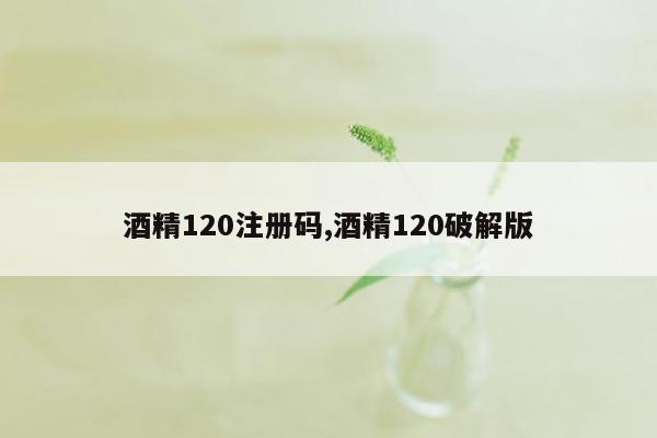 cmaedu.com酒精120注册码,酒精120破解版