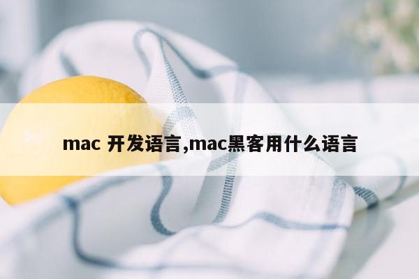 cmaedu.commac 开发语言,mac黑客用什么语言