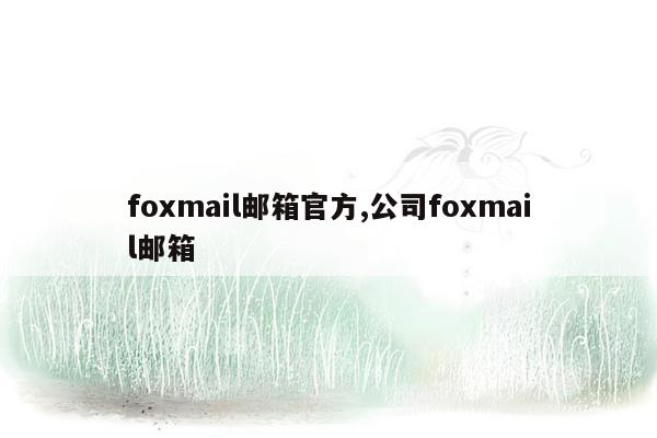 cmaedu.comfoxmail邮箱官方,公司foxmail邮箱
