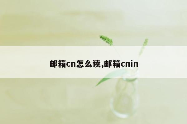 cmaedu.com邮箱cn怎么读,邮箱cnin