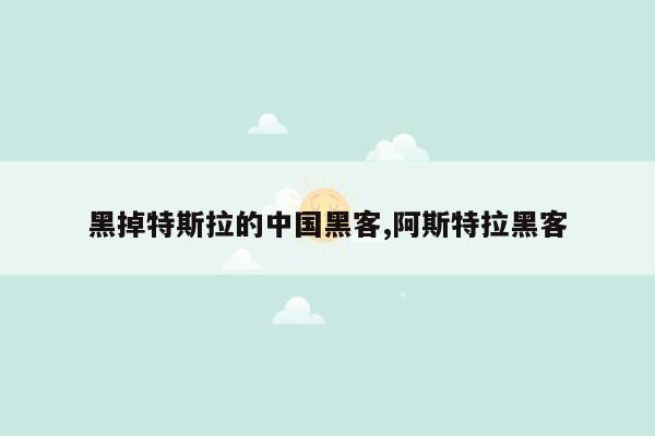 cmaedu.com黑掉特斯拉的中国黑客,阿斯特拉黑客