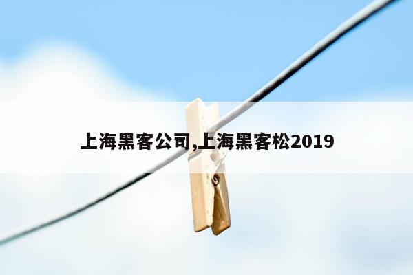cmaedu.com上海黑客公司,上海黑客松2019