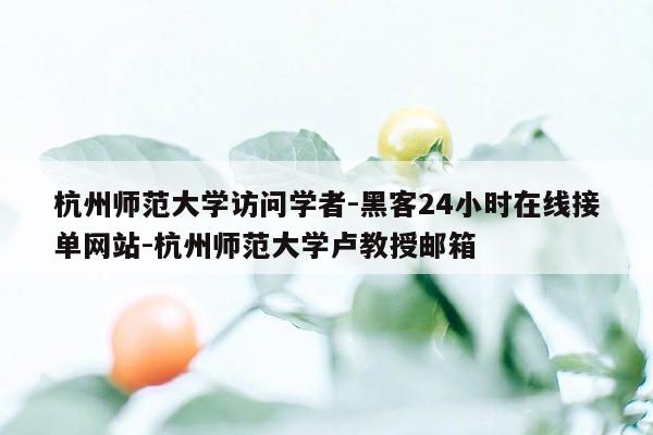 cmaedu.com杭州师范大学访问学者-黑客24小时在线接单网站-杭州师范大学卢教授邮箱