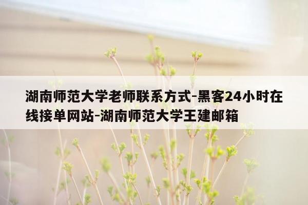 cmaedu.com湖南师范大学老师联系方式-黑客24小时在线接单网站-湖南师范大学王建邮箱