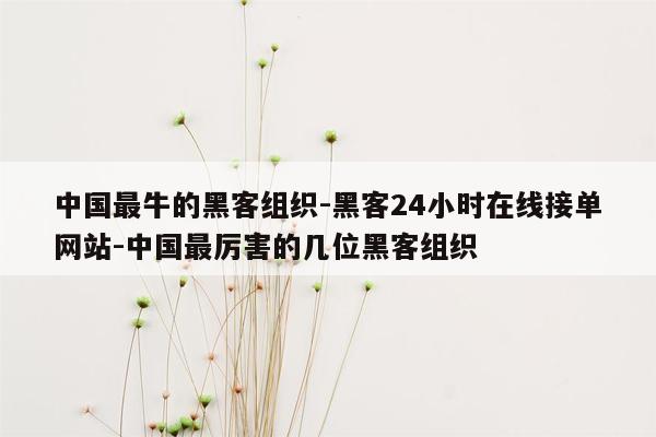 cmaedu.com中国最牛的黑客组织-黑客24小时在线接单网站-中国最厉害的几位黑客组织